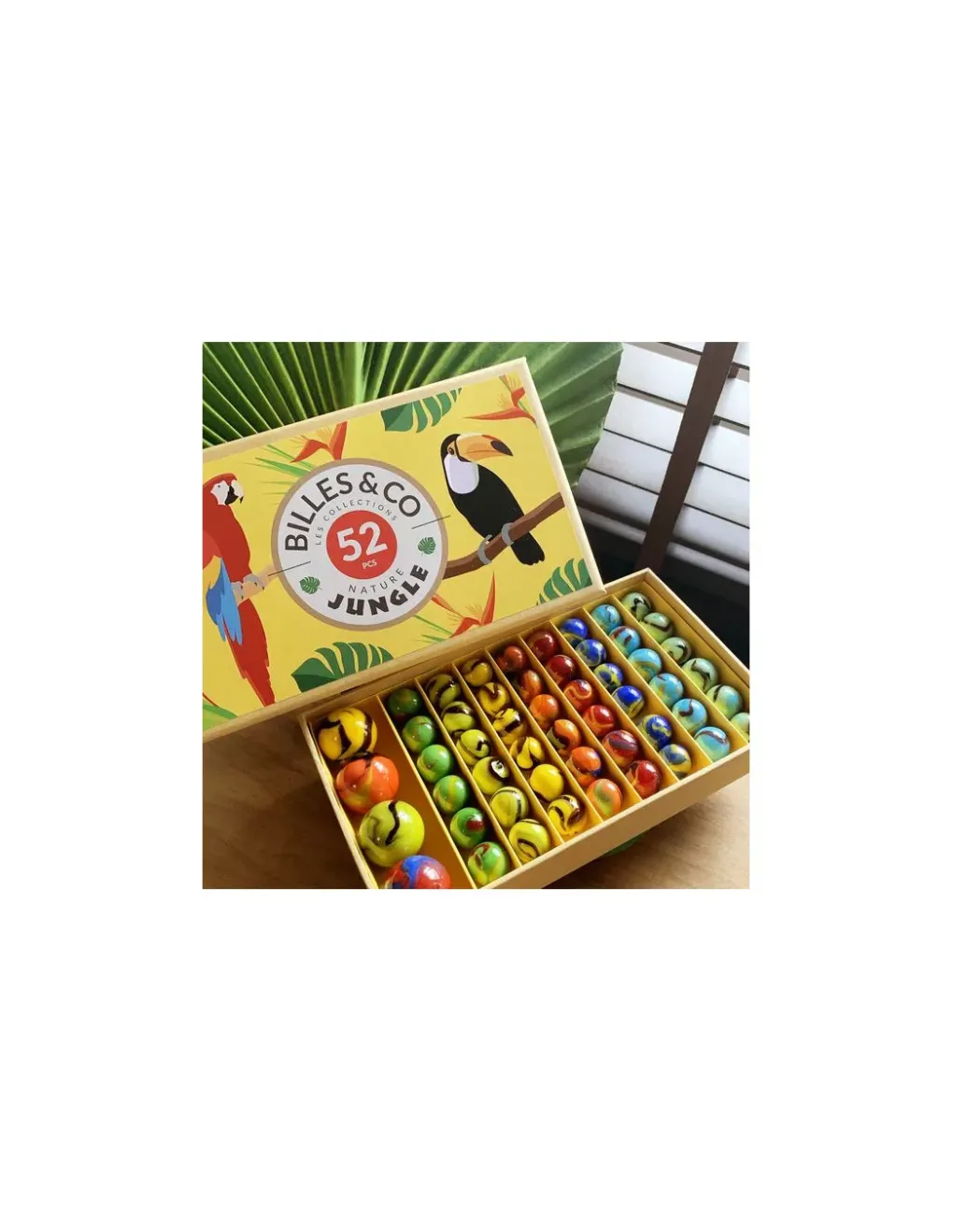 Billes and Co Coffret de 52 billes Jungle - Billes & Co Outlet