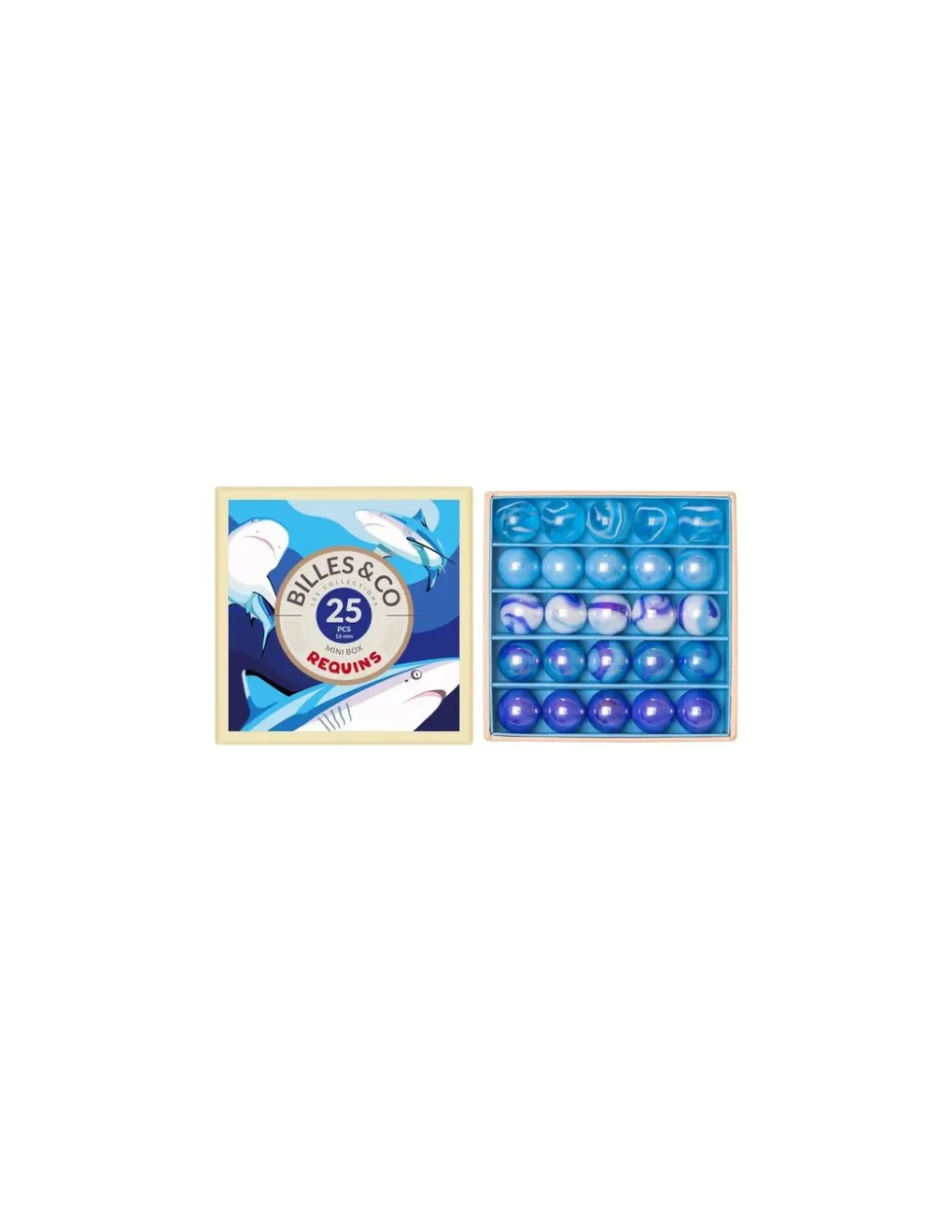 Billes and Co Coffret de 25 billes Requins - Billes & Co New