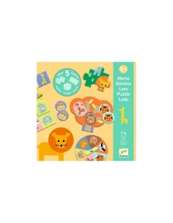Djeco Coffret de 5 jeux Animaux sauvages - Clearance