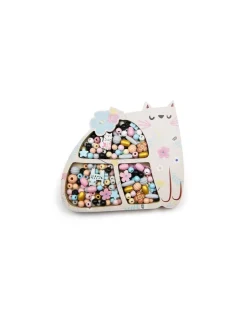 Sycomore Coffret de perles en bois Chat - Discount