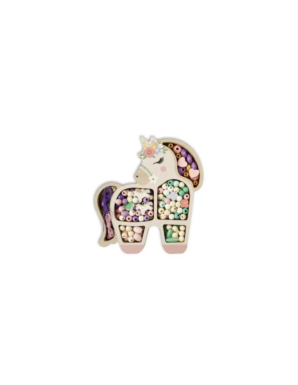 Sycomore Coffret licorne perles en bois - Hot