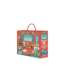 Sassi junior Coffret livre et puzzle les monuments du monde - Sassi Clearance