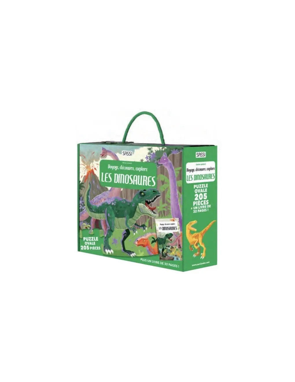 Sassi junior Coffret livre et puzzle Les dinosaures - Sassi Best
