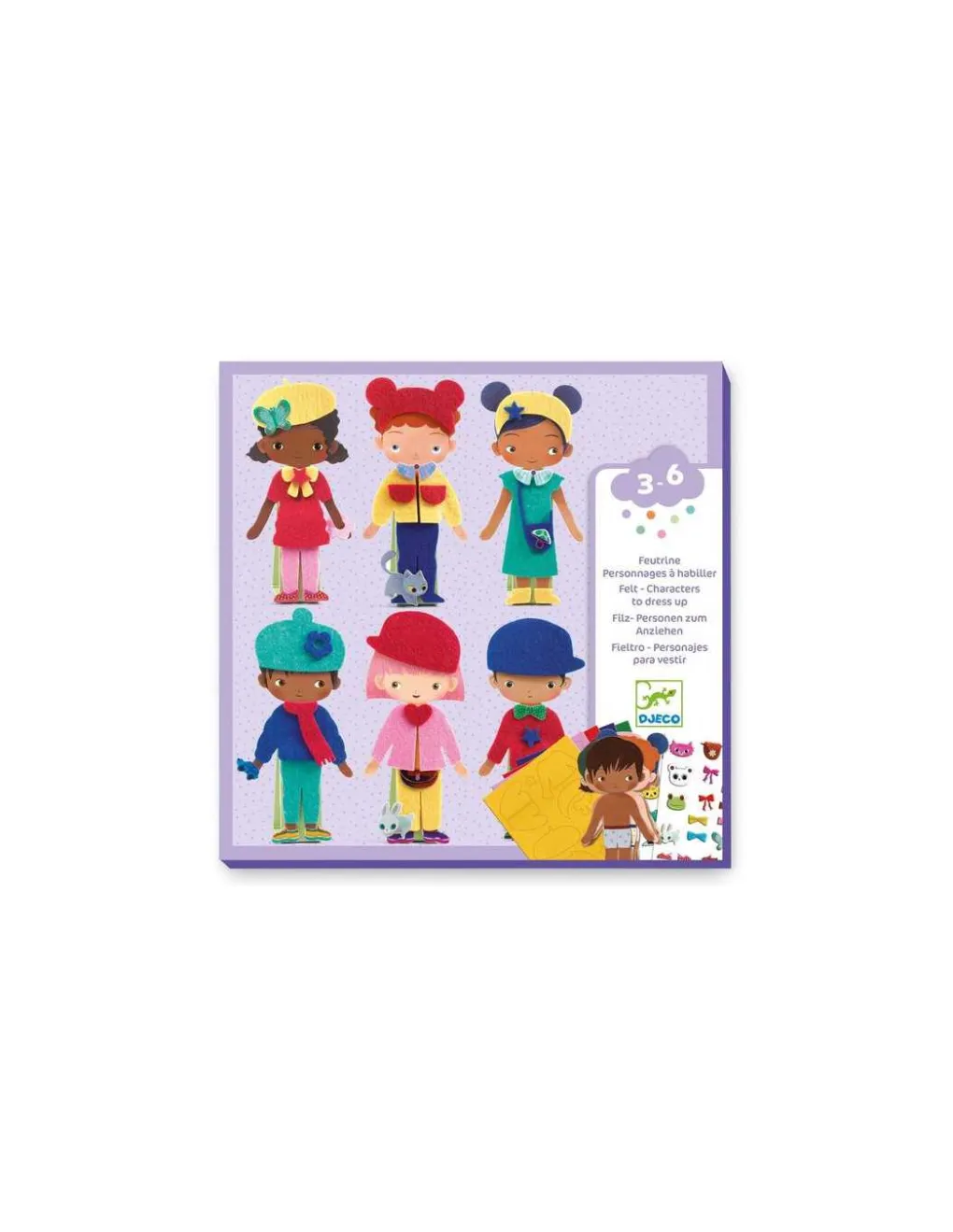 Djeco Collage de feutrine S’habiller de douceur - Discount