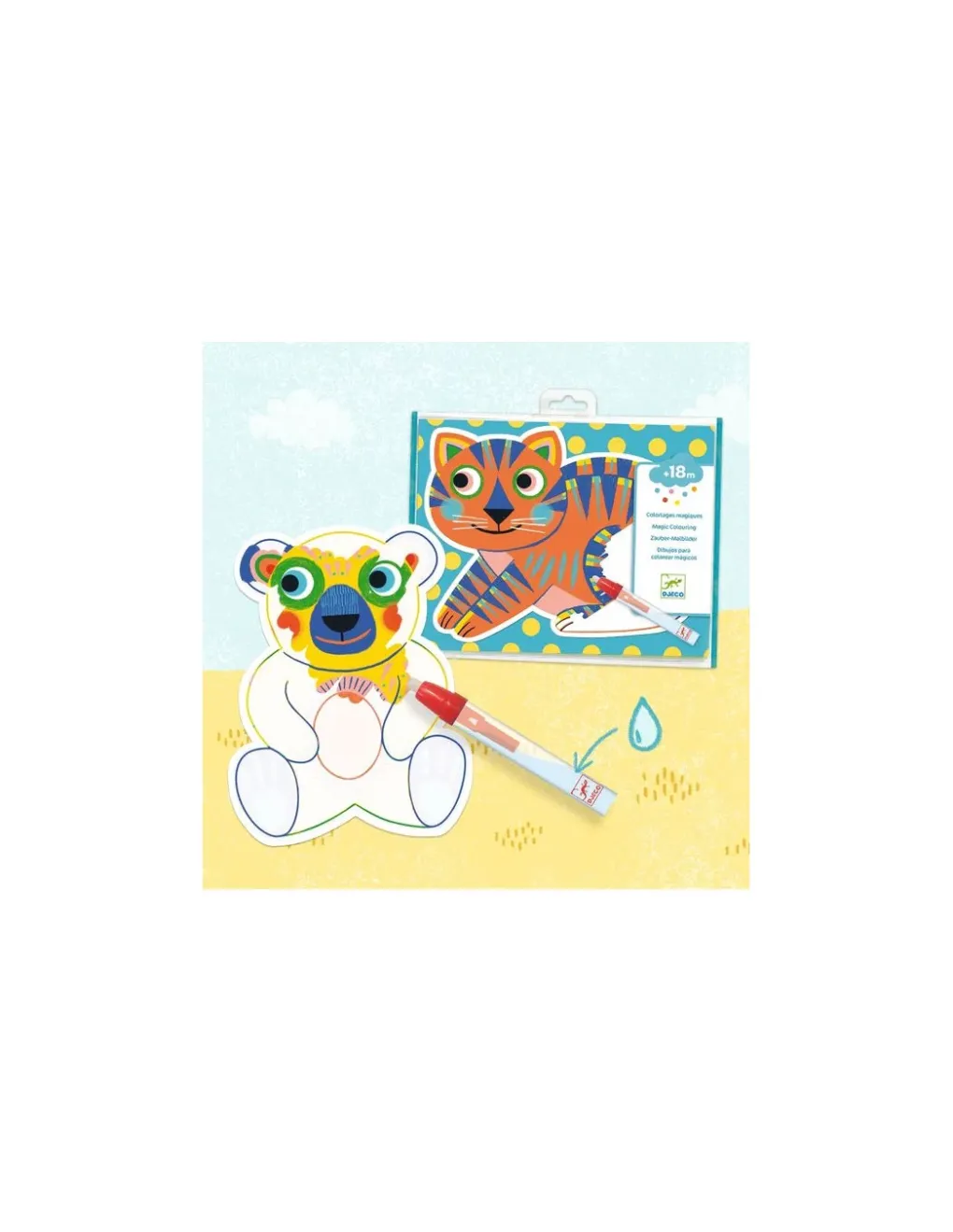 Djeco Coloriage à l'eau Animalo-Ma - Discount