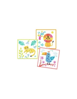 Djeco Coloriage 3 pochoirs pour une image - Discount