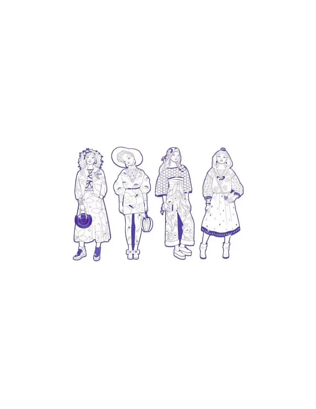 Djeco Coloriage mode Zaho & ses amies Les Demoiselles - Sale