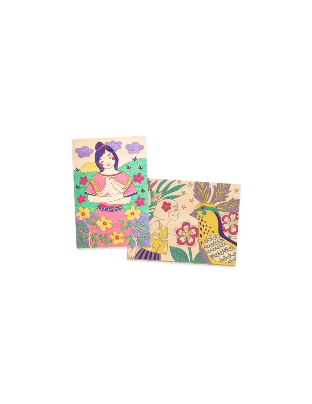 Djeco Coloriage sur bois Sweet girls - New