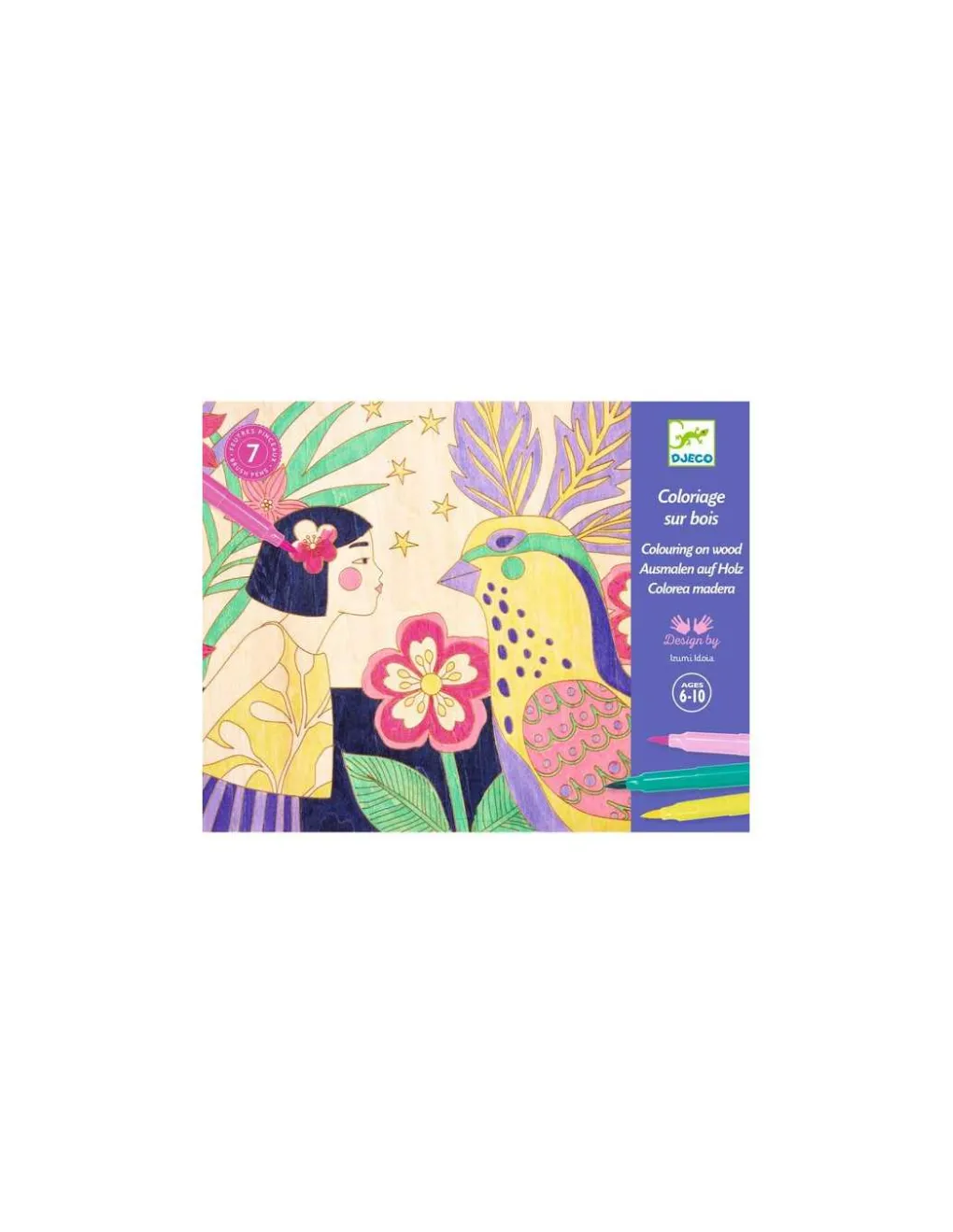 Djeco Coloriage sur bois Sweet girls - New