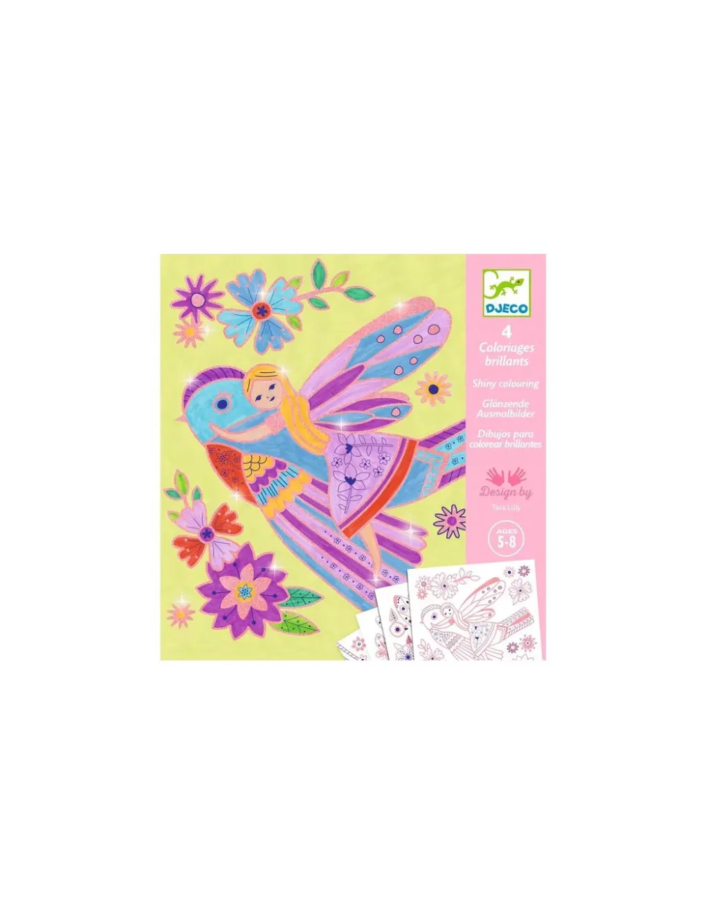 Djeco Coloriages brillants Petites ailes - New
