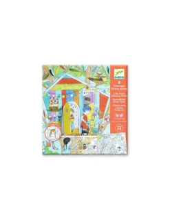 Djeco Coloriages petites portes Les cabanes de Nina - Clearance