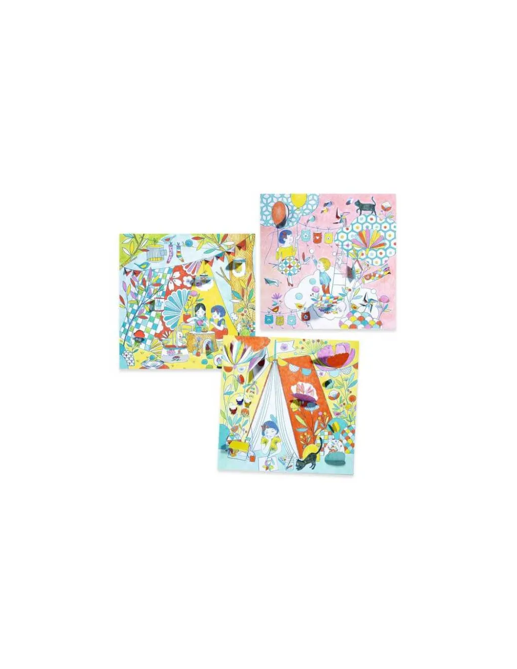 Djeco Coloriages petites portes Les cabanes de Nina - Clearance