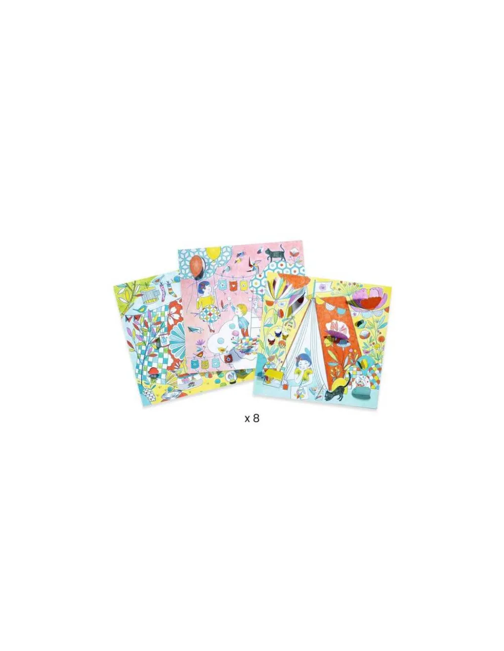 Djeco Coloriages petites portes Les cabanes de Nina - Clearance