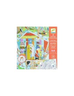 Djeco Coloriages petites portes Les cabanes de Nina - Clearance