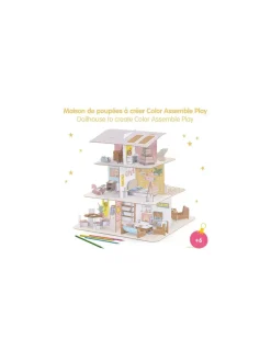 Djeco Colorie assemble et joue DIY Maison de poupées - Online