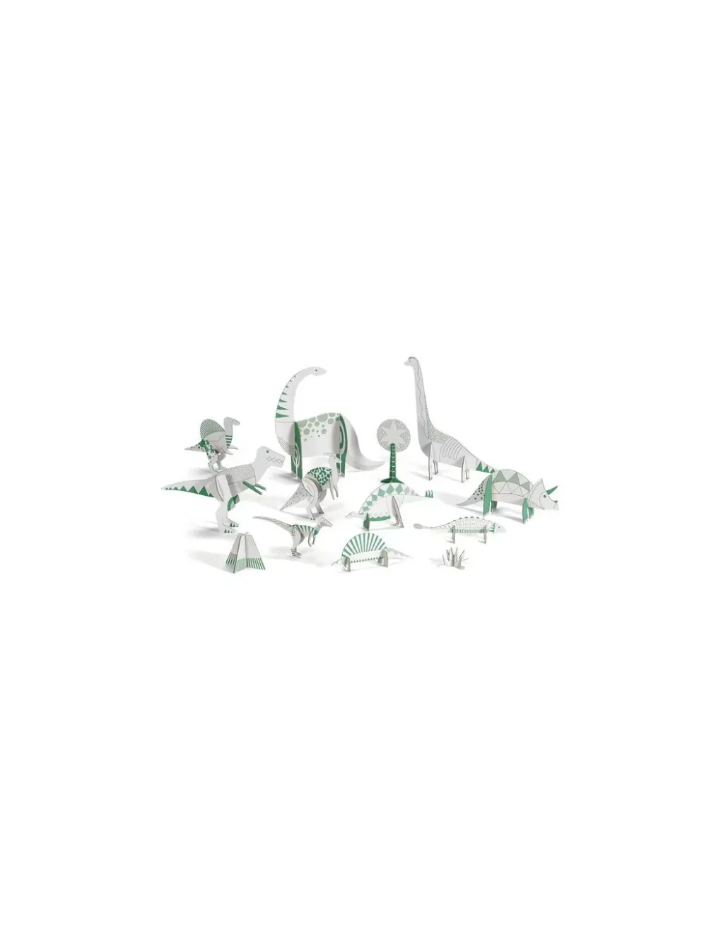 Djeco Colorie assemble et joue DIY Dinosaures - New
