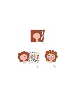 Djeco Créer avec des stickers coiffeur - Sale