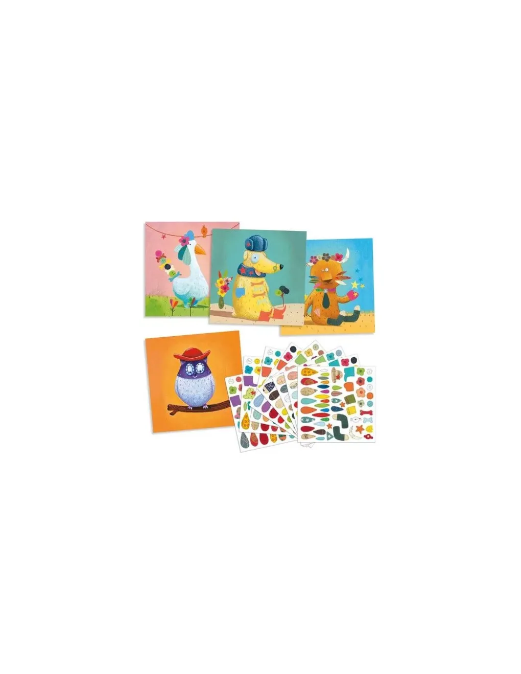 Djeco Créer des animaux avec des stickers - Clearance