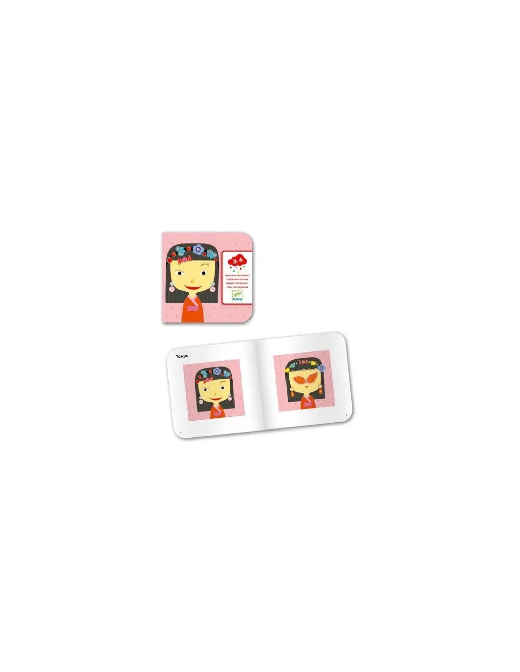 Djeco Créer des visages avec des stickers - Hot