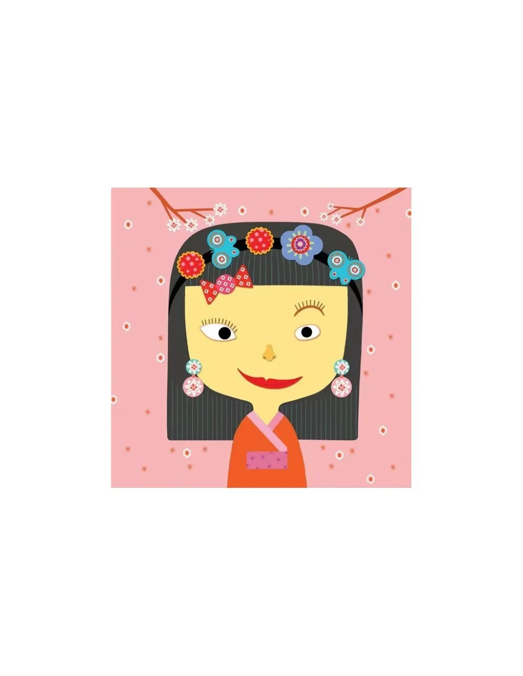 Djeco Créer des visages avec des stickers - Hot