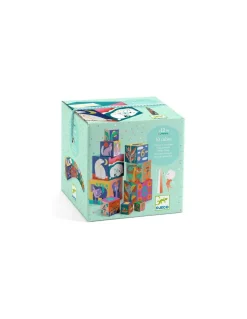 Djeco Cubes à empiler Animaux sauvages - Clearance