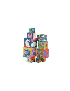 Djeco Cubes à empiler Animaux sauvages - Clearance