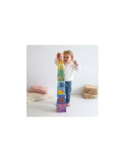Djeco Cubes à empiler arc en ciel - Clearance