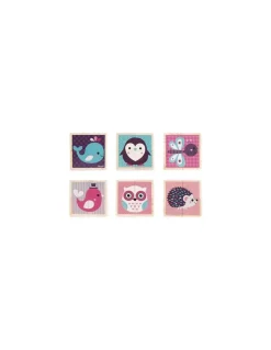 Janod Cubes en bois bébés animaux - Hot