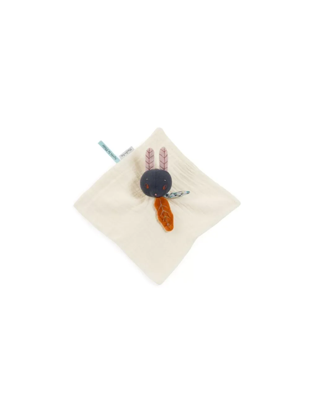 Moulin Roty Doudou lange Lune lapin crême Après la pluie - New