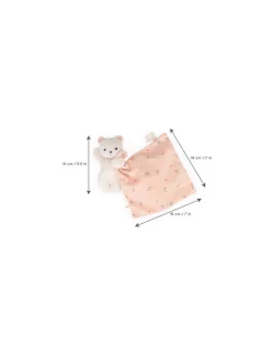 Kaloo Doudou ours Feuilles d'amour Carré Douceur - Discount