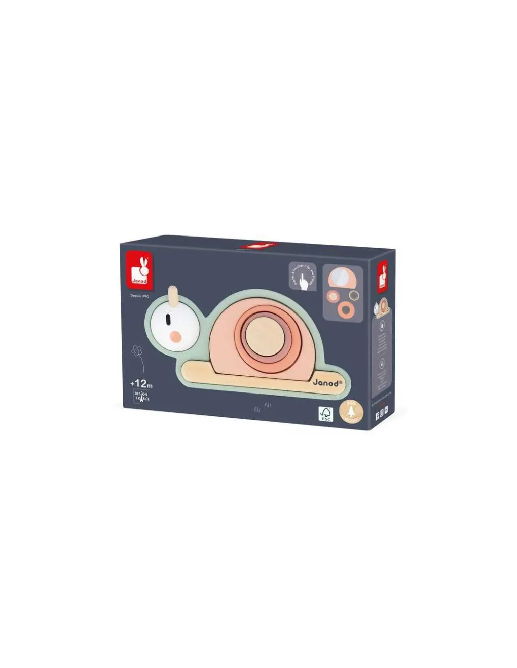 Janod Empilable sensoriel Escargot Sweet Cocoon - Discount