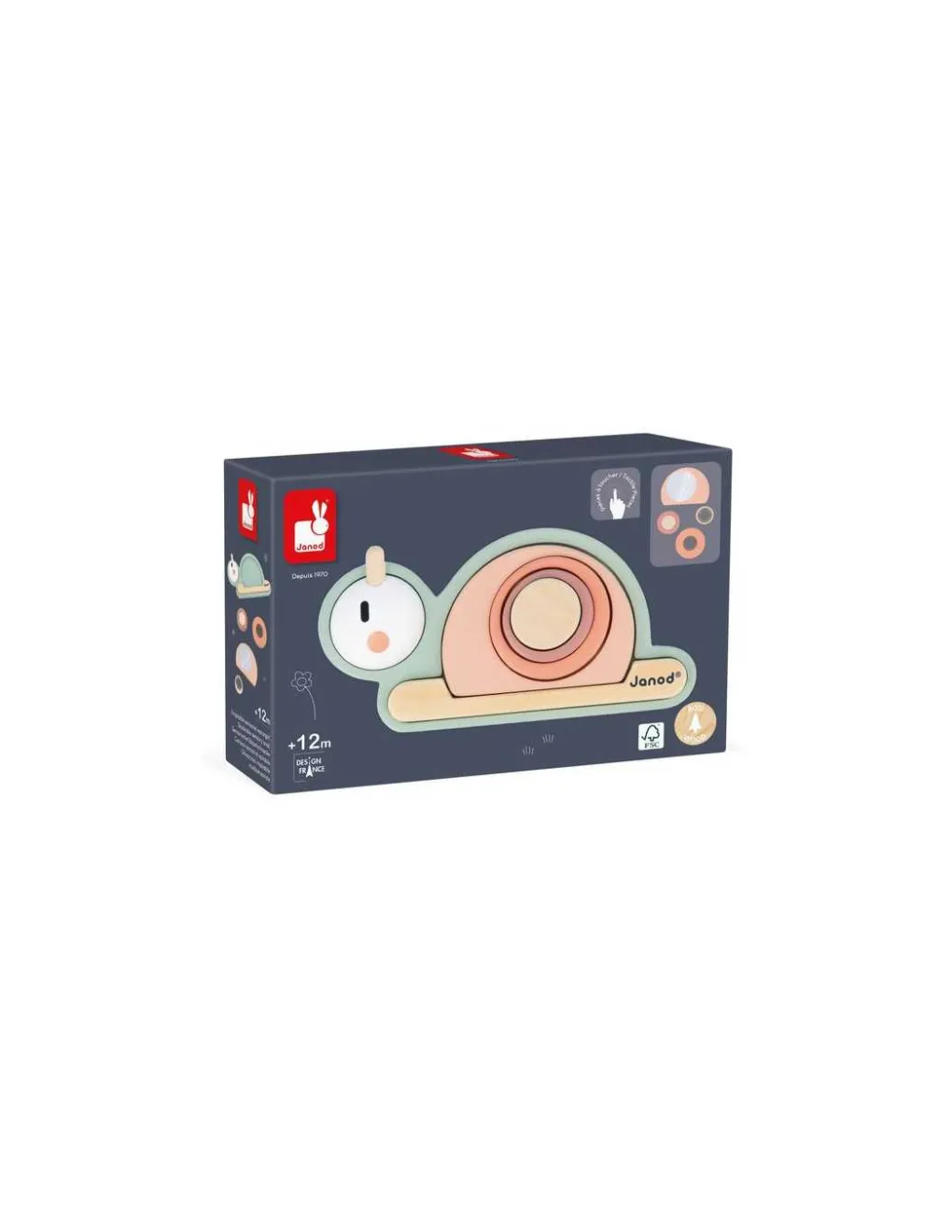 Janod Empilable sensoriel Escargot Sweet Cocoon - Discount