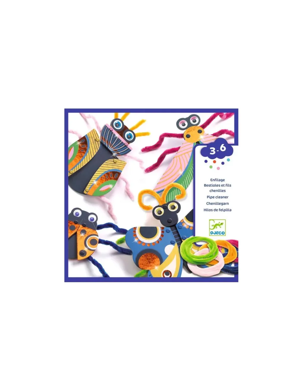 Djeco Enfilage Bestioles en fils chenilles - Online