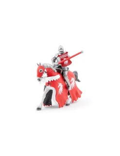 Papo Figurine Cheval du chevalier licorne à la lance -