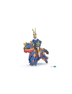 Papo Figurine chevalier bleu fleur de lys - Discount