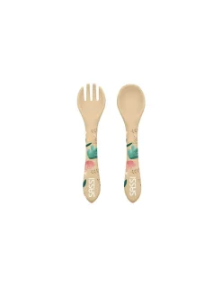 Sassi junior Fourchette et cuillère en silicone Gnawy le paresseux - Sassi Discount