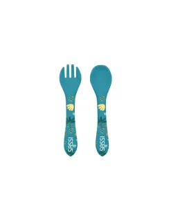 Sassi junior Fourchette et cuillère en silicone Chewy l'éléphant - Sassi Best