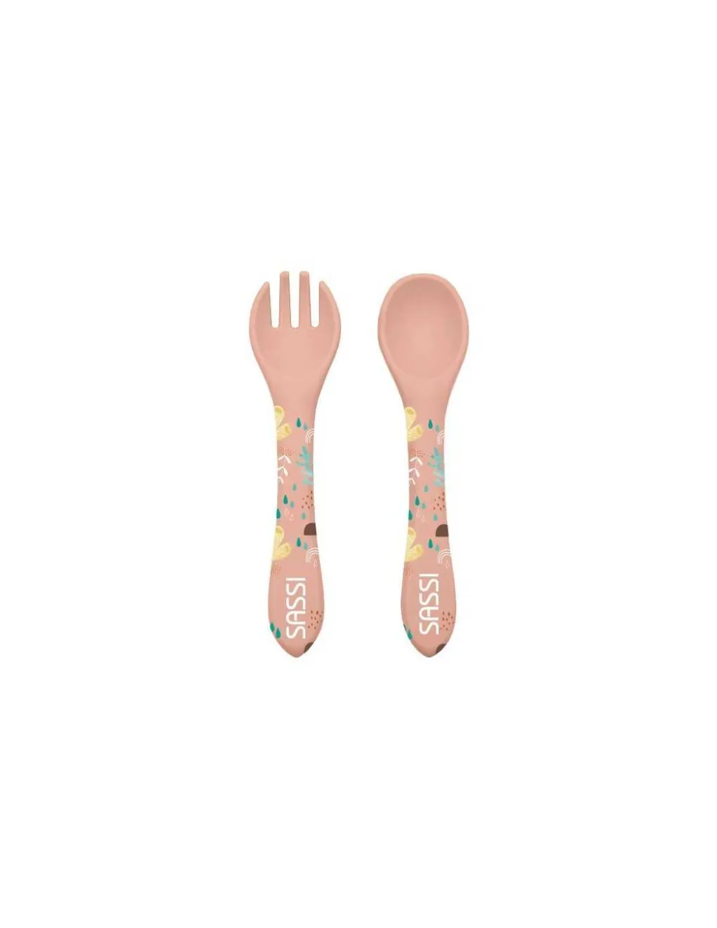 Sassi junior Fourchette et cuillère en silicone Slurpy le poulpe - Sassi New