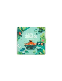 Moulin Roty Grand livre tissu d'activités Dans la jungle -