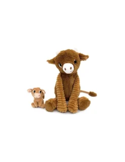 Les Deglingos Hindou la vache marron maman et bébé - Les Ptipotos by Déglingos Discount