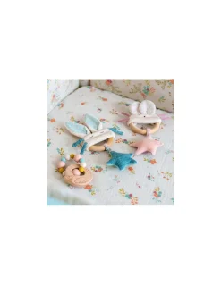 Moulin Roty Hochet anneau bois souris rose La petite école de danse - Discount