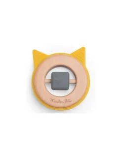 Moulin Roty Hochet anneau de dentition chat Les Moustaches - Discount