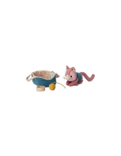 Lilliputiens Jeanne le chat et son panier - Outlet