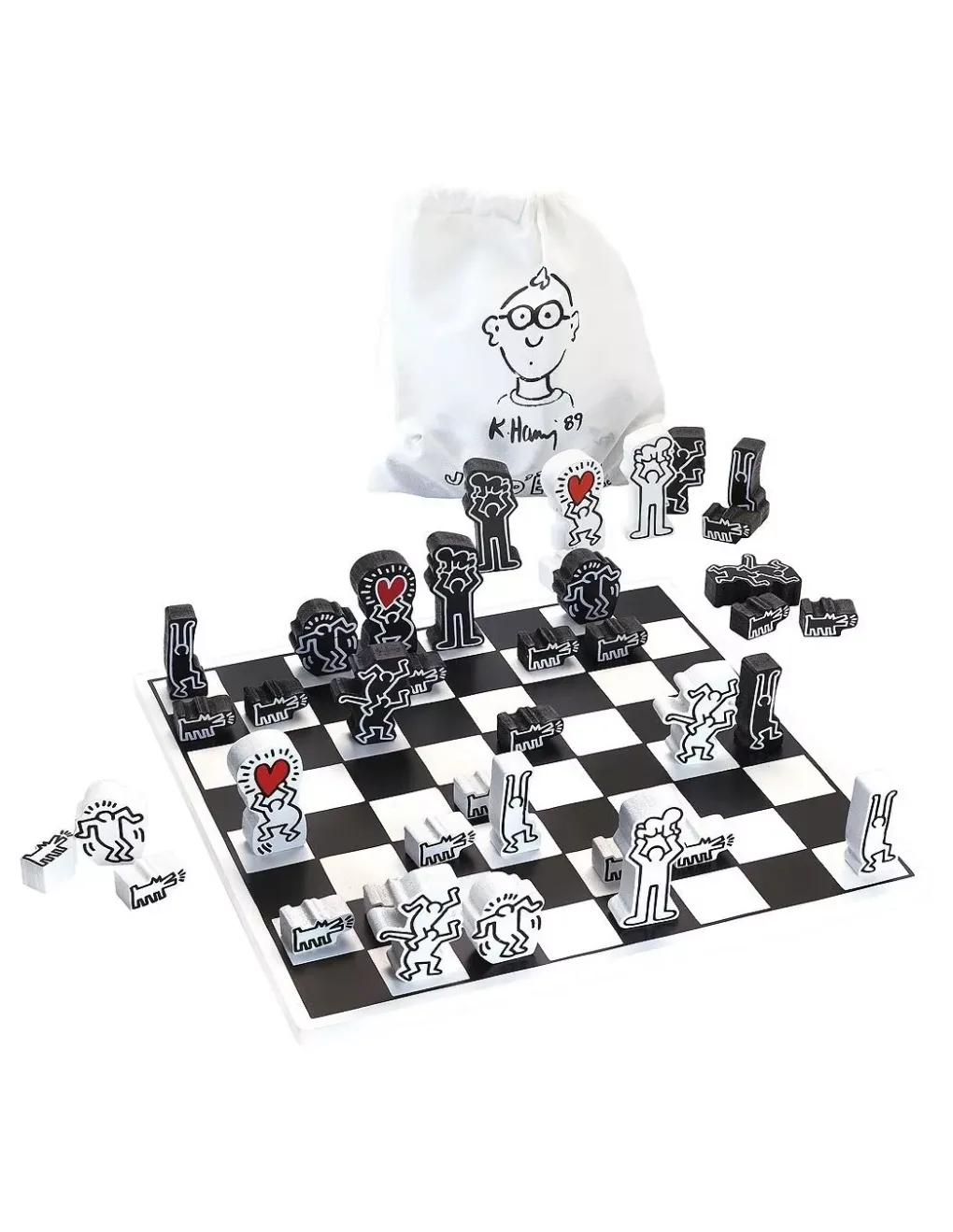 Vilac Jeu d'échecs Keith Haring - Hot