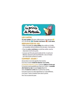 Nathan Jeu de cartes le prince de Motordu -