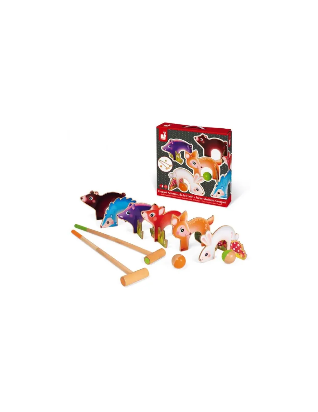 Janod Jeu de croquet animaux de la forêt - New