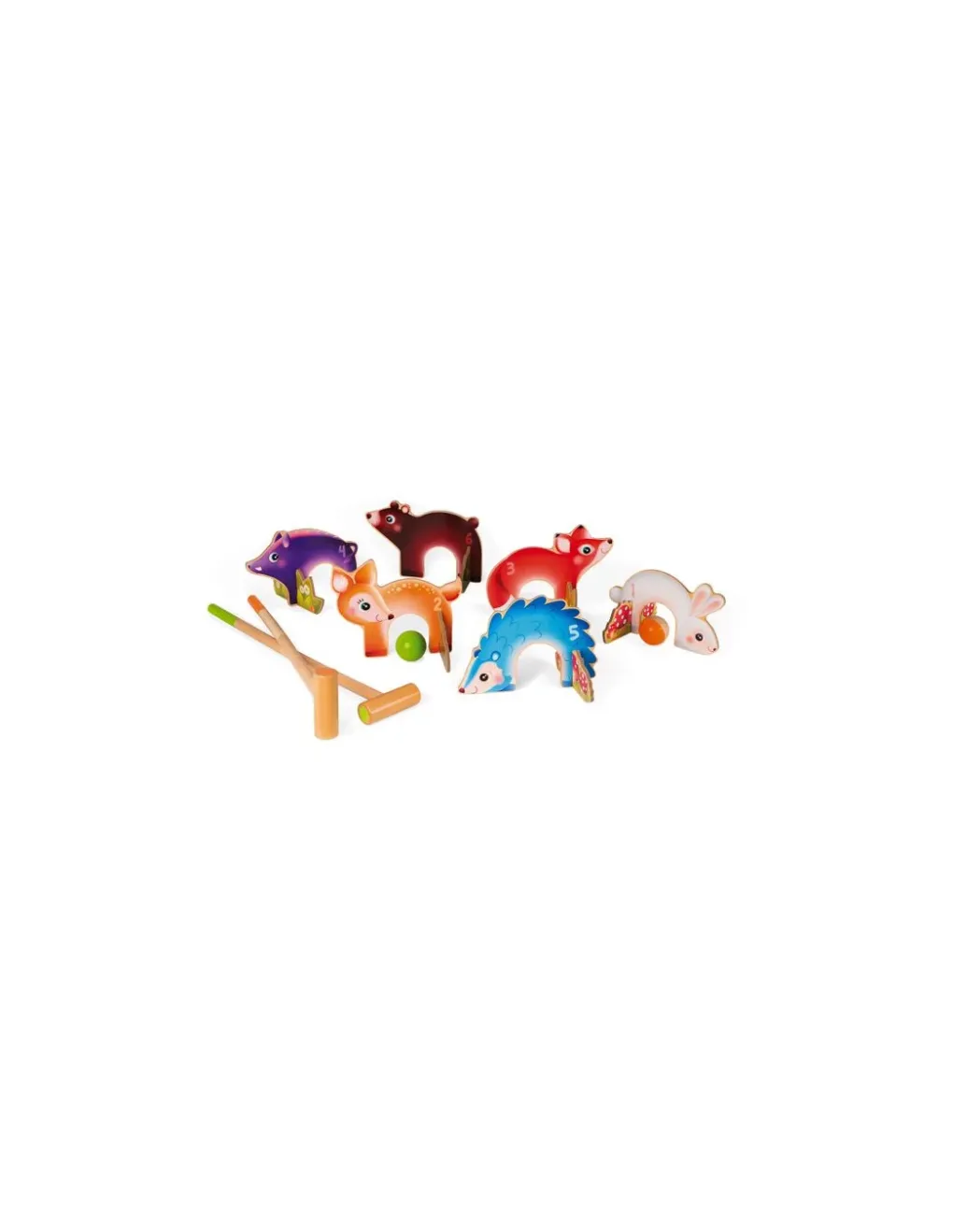 Janod Jeu de croquet animaux de la forêt - New
