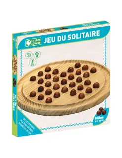 Jeujura Jeu de solitaire en bois Best
