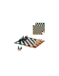 Djeco Jeu d'Echecs et de Dames en mallette - New