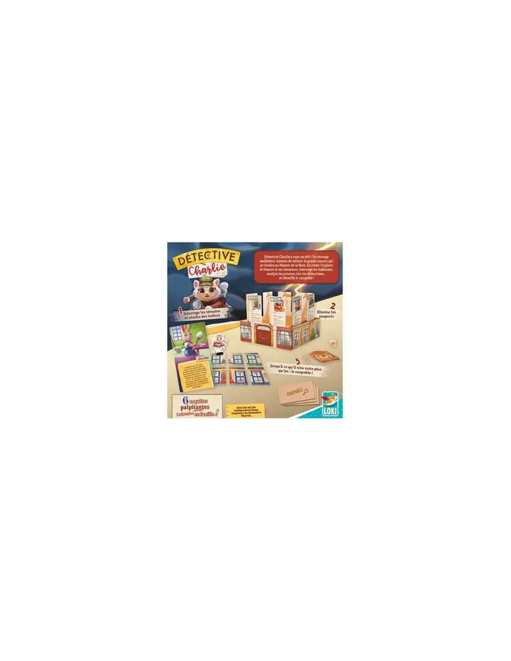 Iello Jeu Détective Charlie : Enquête au manoir - Loki Outlet